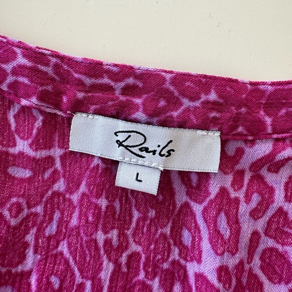 NWOT RAILS Karla Leopard Print Mini Dress in Magenta Cheetah - Picture 11 of 15